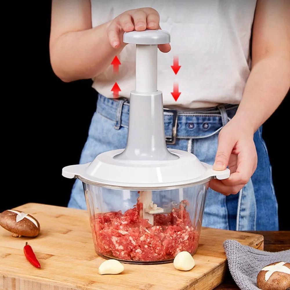 Large 1.5L Manual Food Chopper & Vegetable Slicer