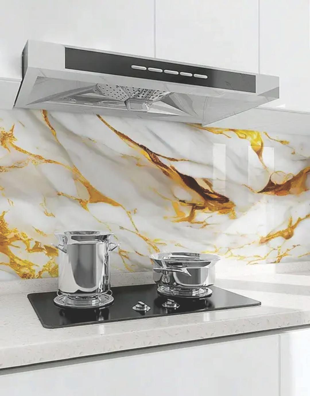 Self-Adhesive Aluminum Foil Roll | Heat-Resistant Backsplash Sticker (3-Pack)