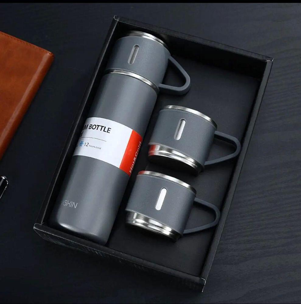 Stainless Steel Vacuum Flask Set | Hot & Cold Thermos for Tea, Coffee & Travel