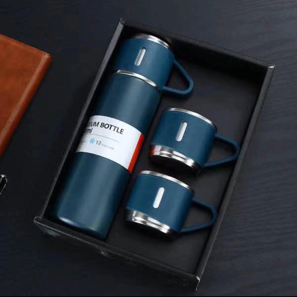 Stainless Steel Vacuum Flask Set | Hot & Cold Thermos for Tea, Coffee & Travel