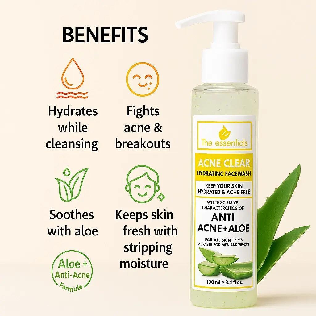Acne Clear Hydrating Face Wash | Gentle Cleanser for Blemish-Prone Skin