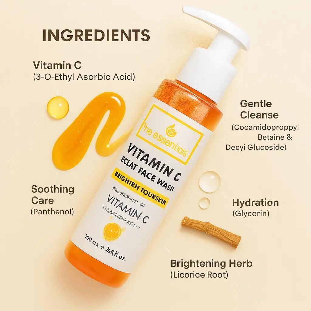 Eclat Vitamin C Brightening Glow Cleanser | Daily Face Wash for Radiant Skin