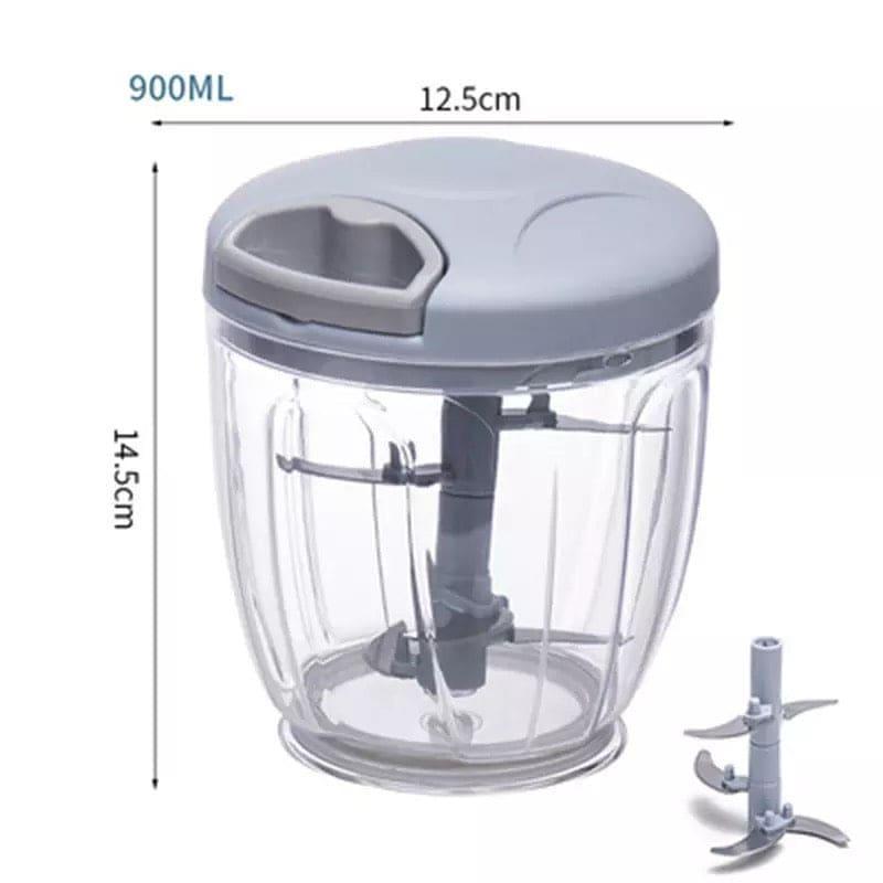900ml Manual Pull Chopper | For Vegetables, Nuts, and Salads