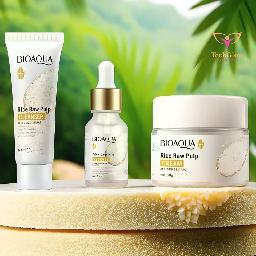 Complete 3-Step Skincare Bundle - Facial Cleanser + Essence + Face Cream