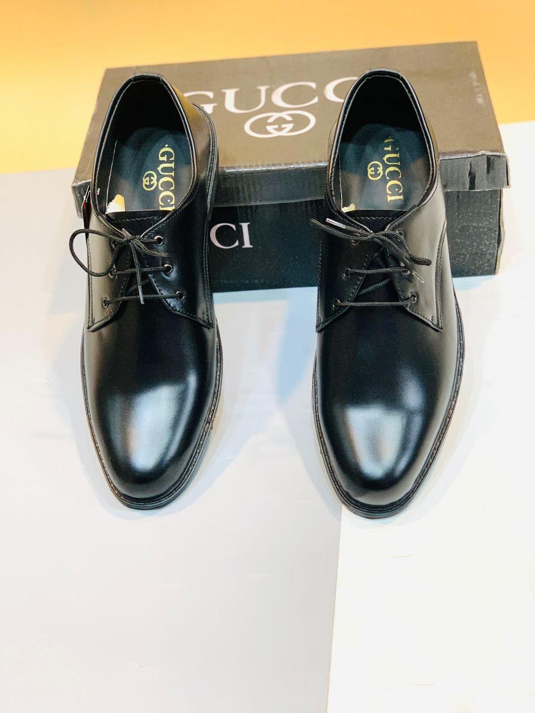 Polished Black Rexine Formal Dress Shoes for Men | The Executive Collection