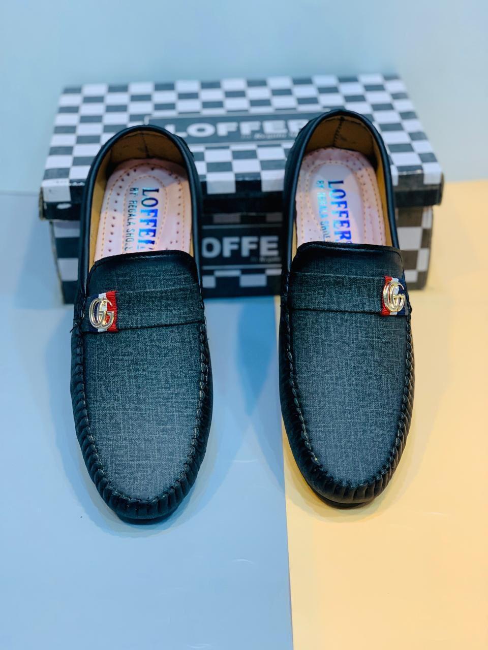 Classic Textured Blue Loafers for Men | Casual & Semi-Formal Wear
