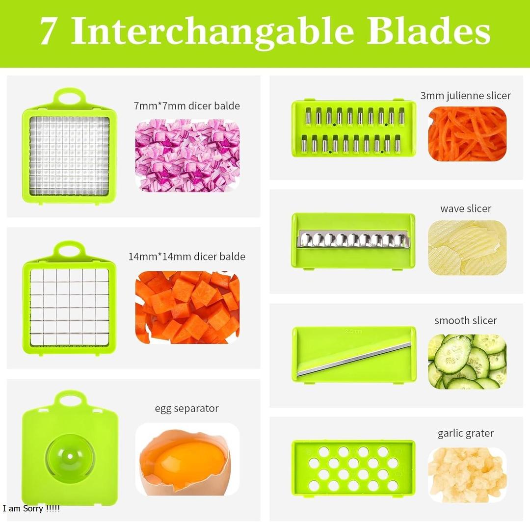 ProSlice All-in-One Mandoline Slicer | 8 in 1 Professional Vegetable Cutter & Grater