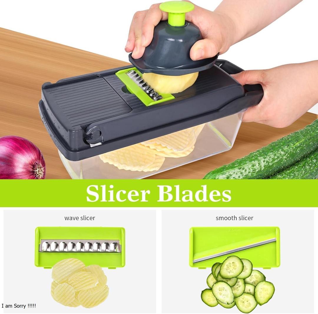 ProSlice All-in-One Mandoline Slicer | 8 in 1 Professional Vegetable Cutter & Grater