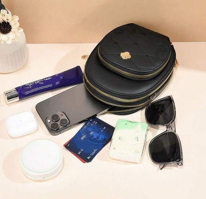 The Metro Crossbody - Chic Black PU Leather Bag for Everyday Style