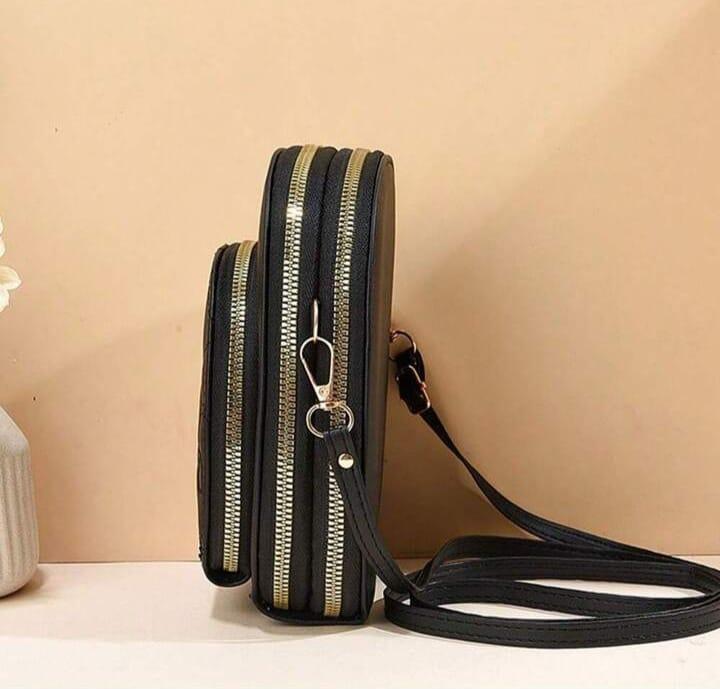 The Metro Crossbody - Chic Black PU Leather Bag for Everyday Style