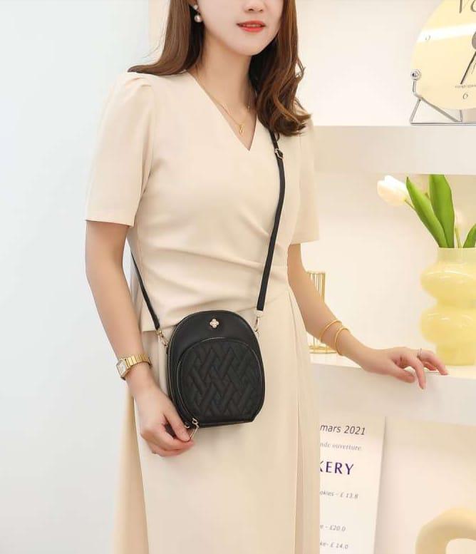 The Metro Crossbody - Chic Black PU Leather Bag for Everyday Style