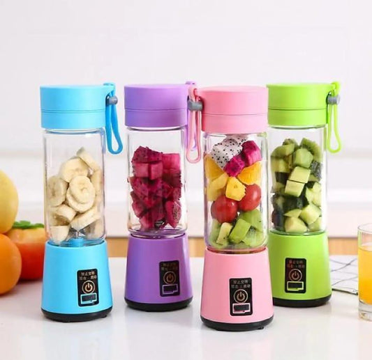 Portable USB Rechargeable Blender | 6-Blade Mini Juicer for Travel & Gym