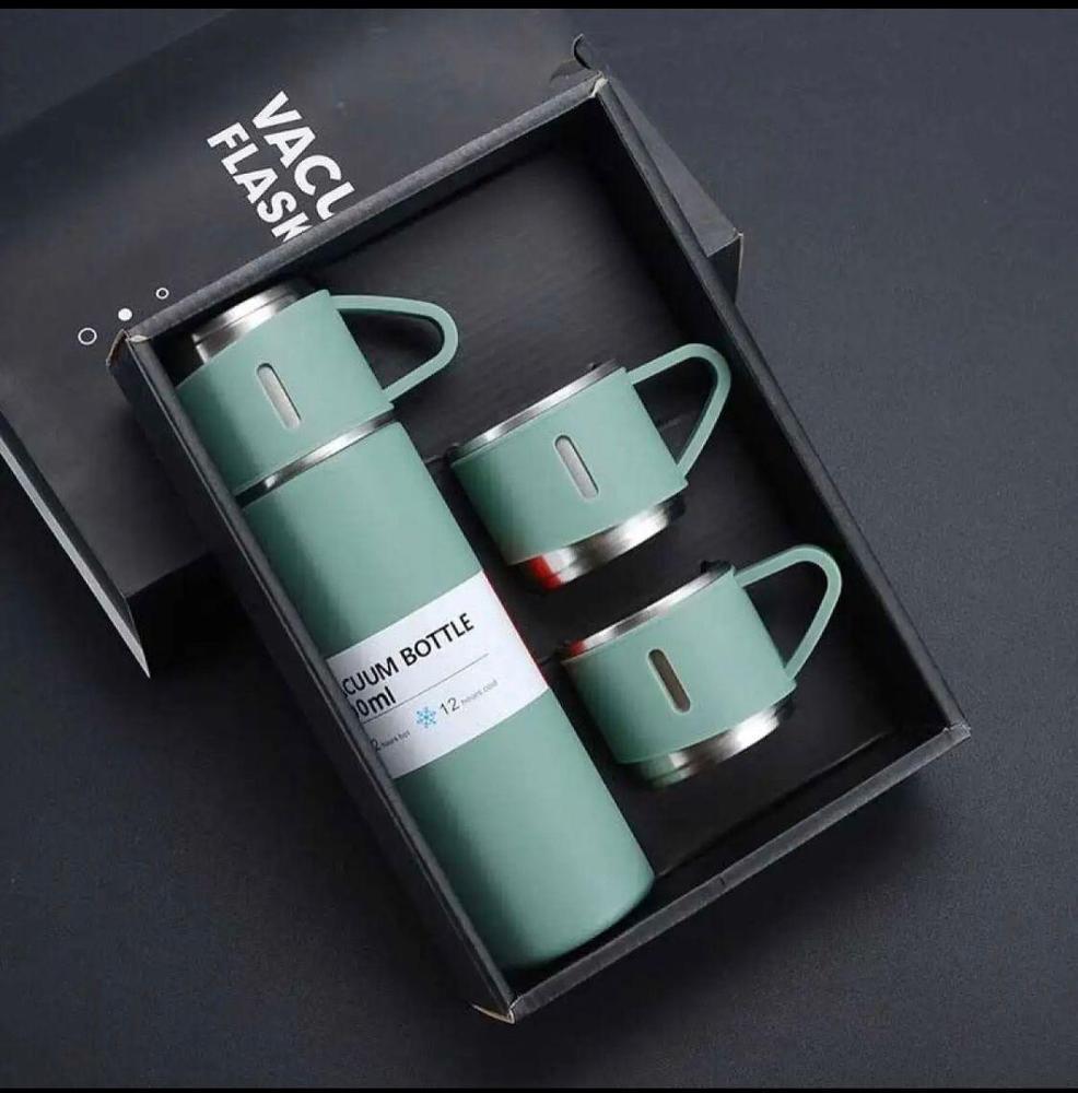Stainless Steel Vacuum Flask Set | Hot & Cold Thermos for Tea, Coffee & Travel