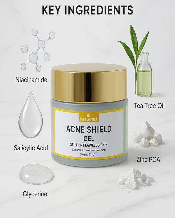 Clear Skin Hydrating Acne Shield Gel | 50ml Gentle Exfoliating Formula