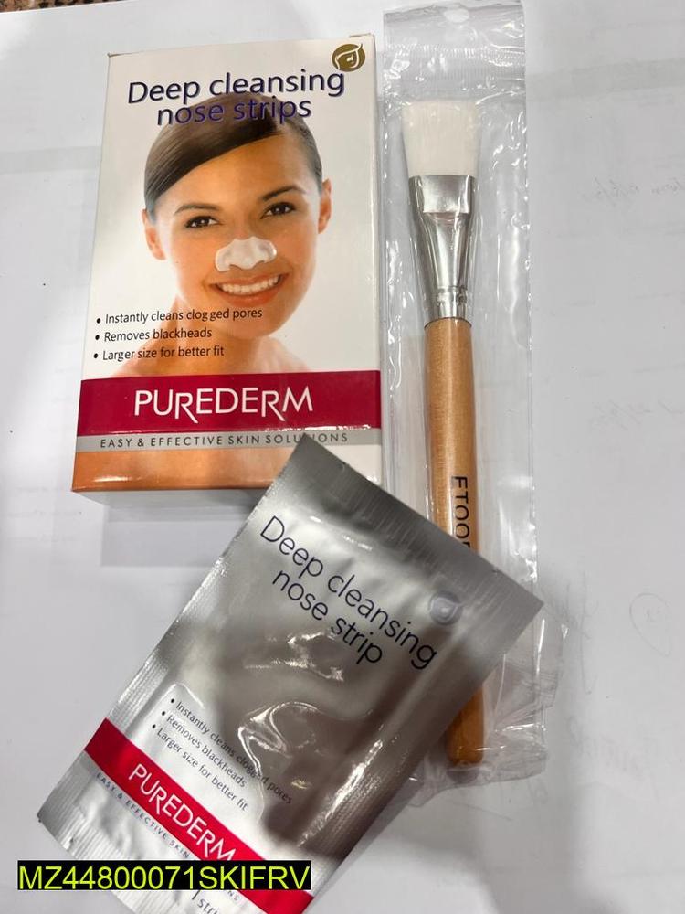 Pore-Cleansing Nose Strip & Facial Applicator Brush